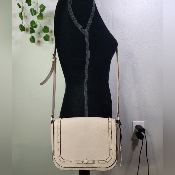 Kate Spade New York Laurel Way Jeweled Saffiano Pink Cream Crossbody - Picture 3 of 14